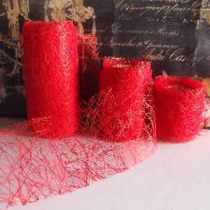 Red Faux Sisal Roll 4" - 4" W x 10 Yards